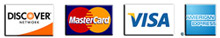 Discover, MasterCard, VISA, American Express-image
